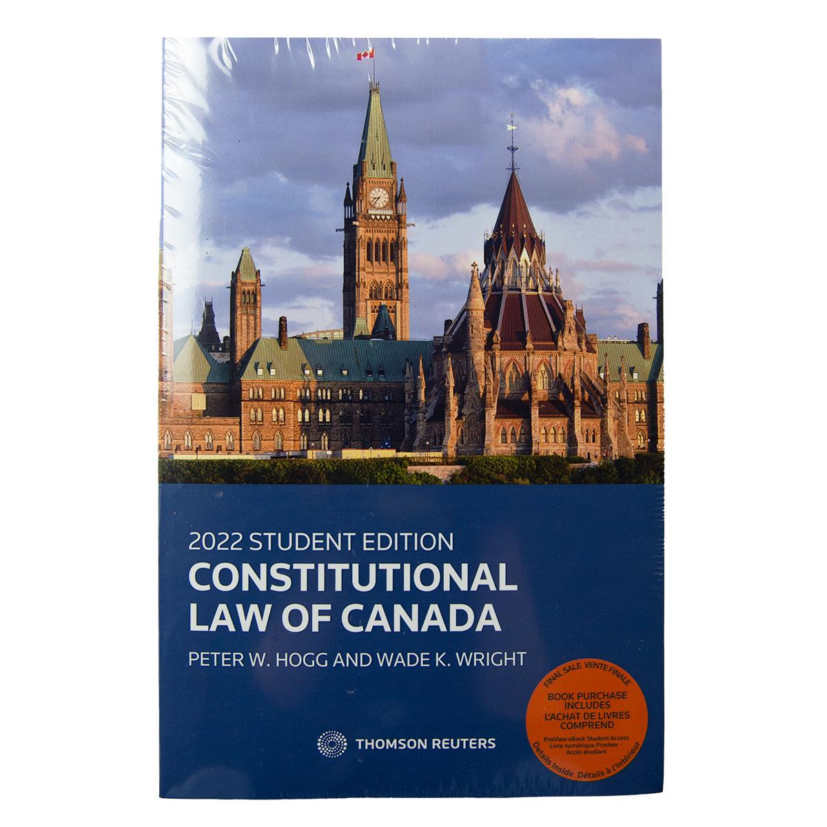 9781668704448 / Hogg 2022 - Final Sale / Constitutional Law of Canada